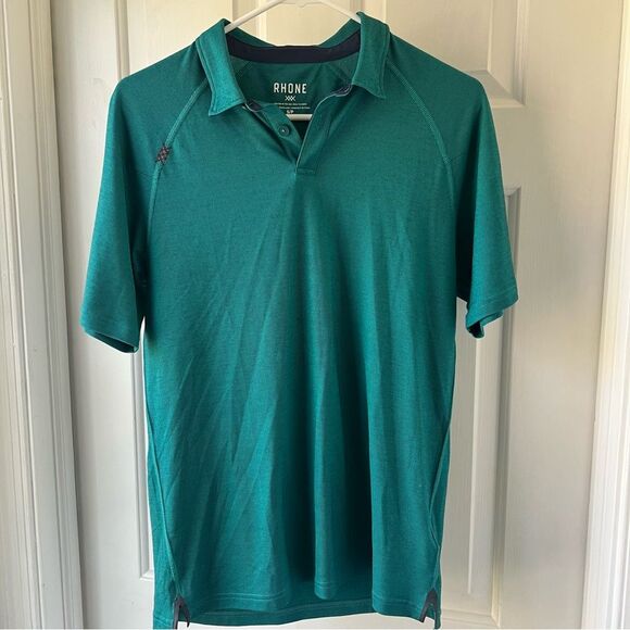 Rhone Blue/Green Polo Shirt Size S/P - Picture 1 of 5